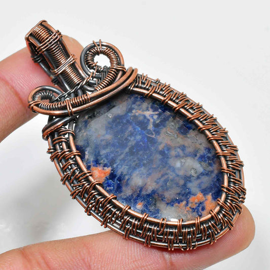 Celeste’s Wisdom – Lapis Lazuli Copper Pendant