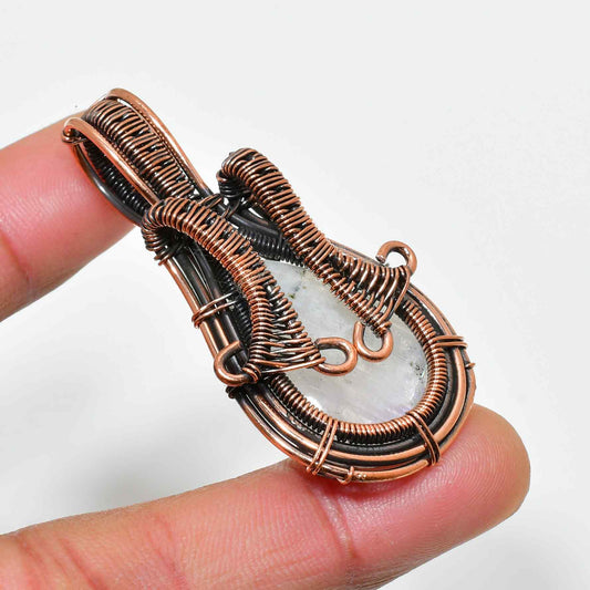 Ezra’s Veil – Mystic Amethyst & Copper Pendant