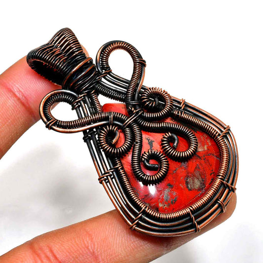 Ember Root – Jasper Copper Pendant