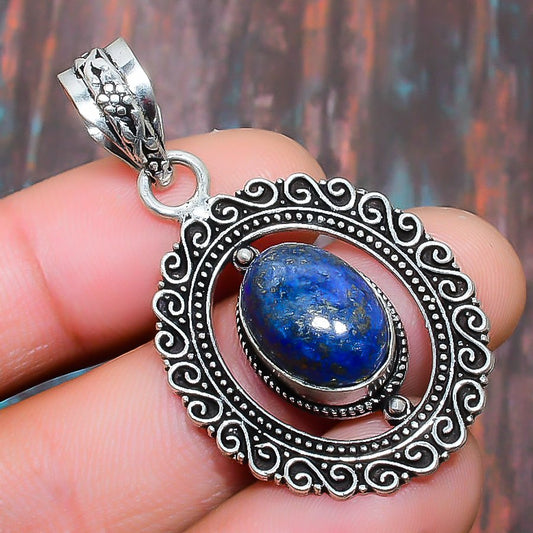 Azure Wisdom – Sterling Silver Lapis Lazuli Pendant