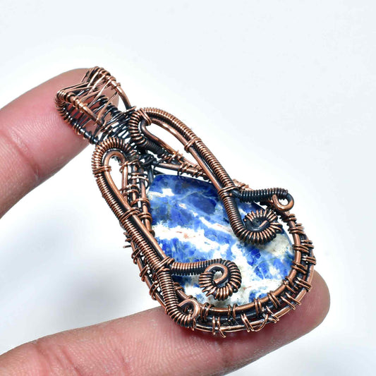 Celestial Serenade – Lapis Lazuli & Antique Copper Pendant