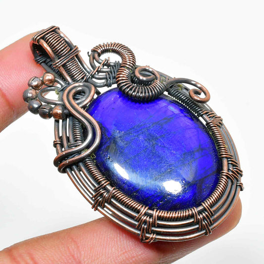 Oracle’s Eye – Lapis Lazuli Copper Pendant
