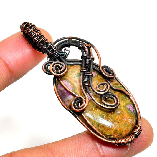 Gaia’s Harmony – Agate Copper Pendant