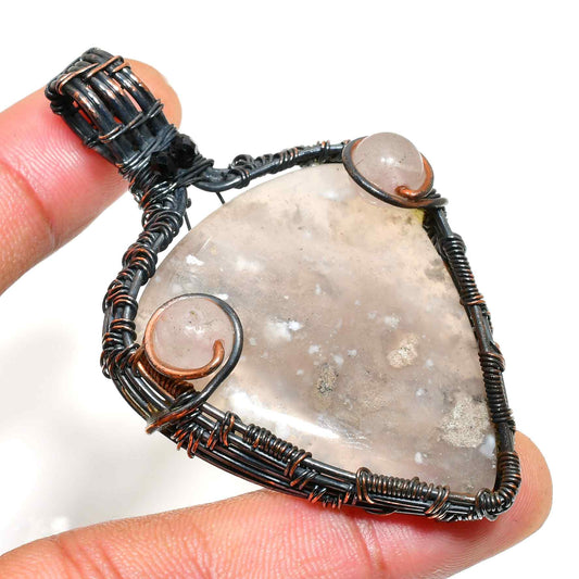 Lumina’s Clarity – Clear Quartz Copper Pendant