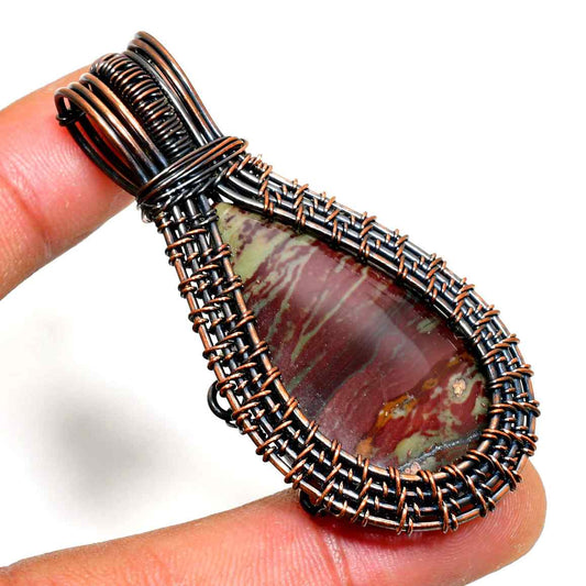 Terra’s Embrace – Jasper Copper Pendant