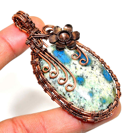 Gaia’s Anchor – Natural Stone Copper Pendant