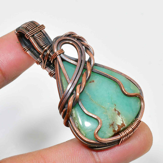 Ocean’s Whisper – Turquoise & Copper Pendant