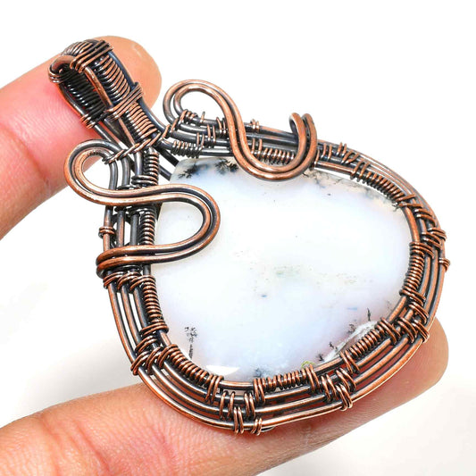 Mystic Harmony – Agate & Copper Pendant