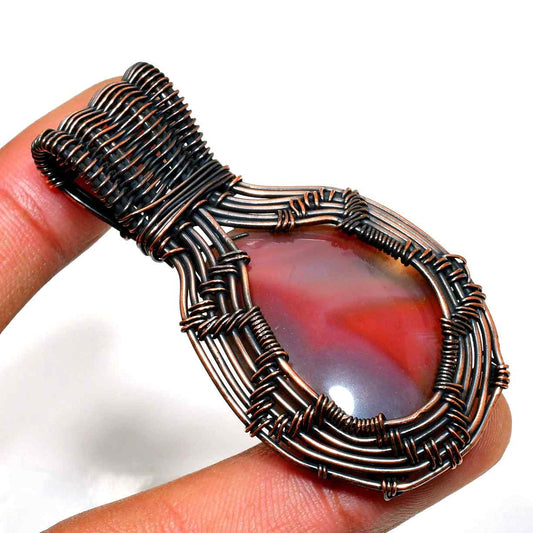 Ember’s Essence – Oxidized Copper Agate Pendant