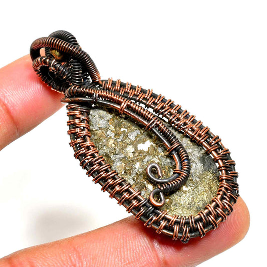 Golden Ward – Pyrite Copper Pendant