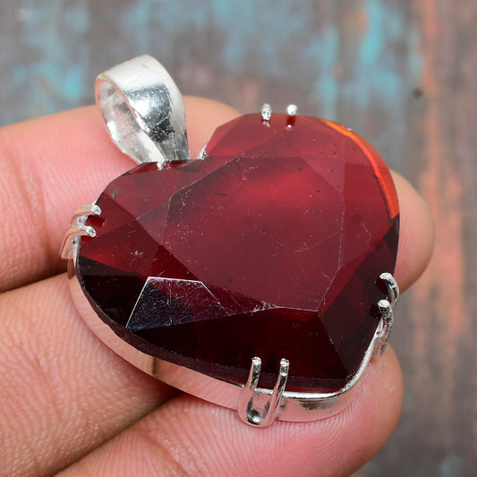 Seraphina’s Ember – Ruby Silver Pendant