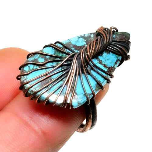Earth’s Whisper – Turquoise Copper Ring