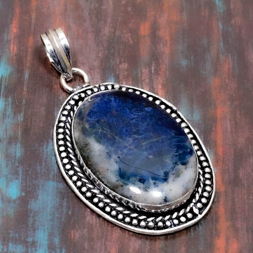 Ocean’s Whisper – Lapis Lazuli & Sterling Silver Pendant
