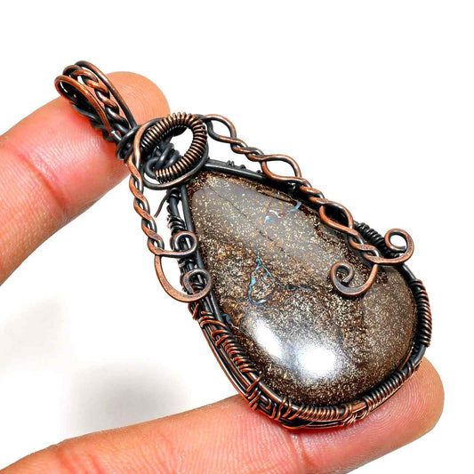 Gaia’s Embrace – Jasper Copper Pendant