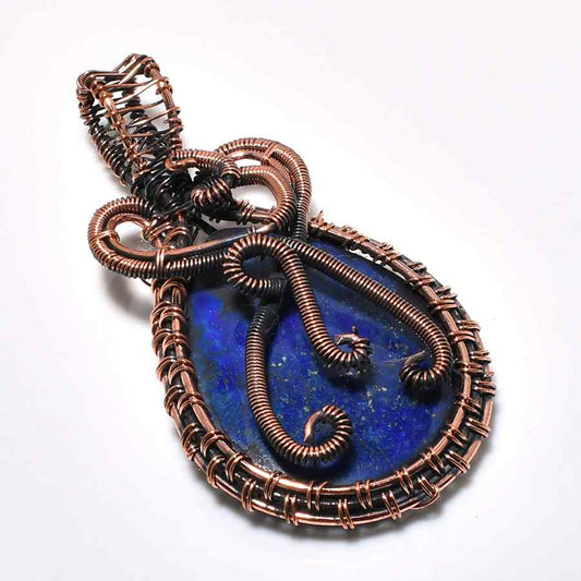 Aurora’s Gaze – Lapis Copper Pendant
