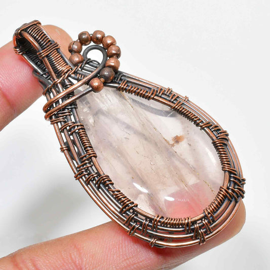Mystic Aegis – Hand-Wrapped Amethyst Copper Pendant
