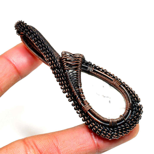 Luna’s Clarity – Oxidized Copper Amethyst Pendant