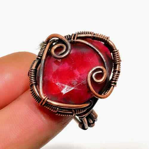 Crimson Courage – Ruby Copper Ring