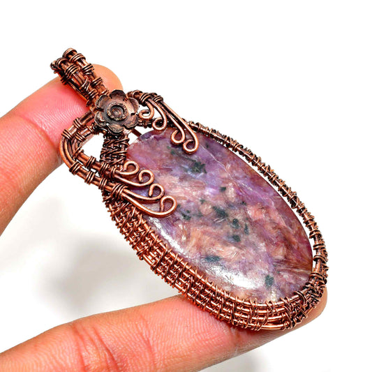 Ezra’s Veil – Handcrafted Amethyst & Oxidized Copper Pendant