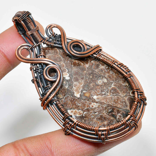 Gaia’s Embrace – Jasper Copper Pendant
