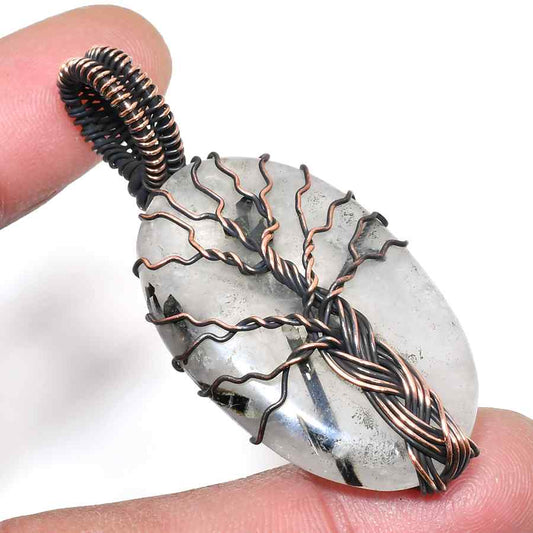 Gaia’s Embrace – Quartz Tree of Life Pendant