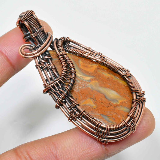 Gaia’s Anchor – Jasper Copper Pendant