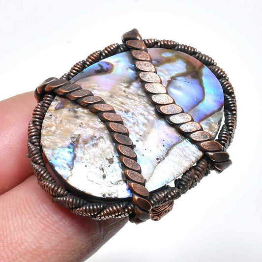 Moonlit Reverie – Labradorite Copper Wire Pendant