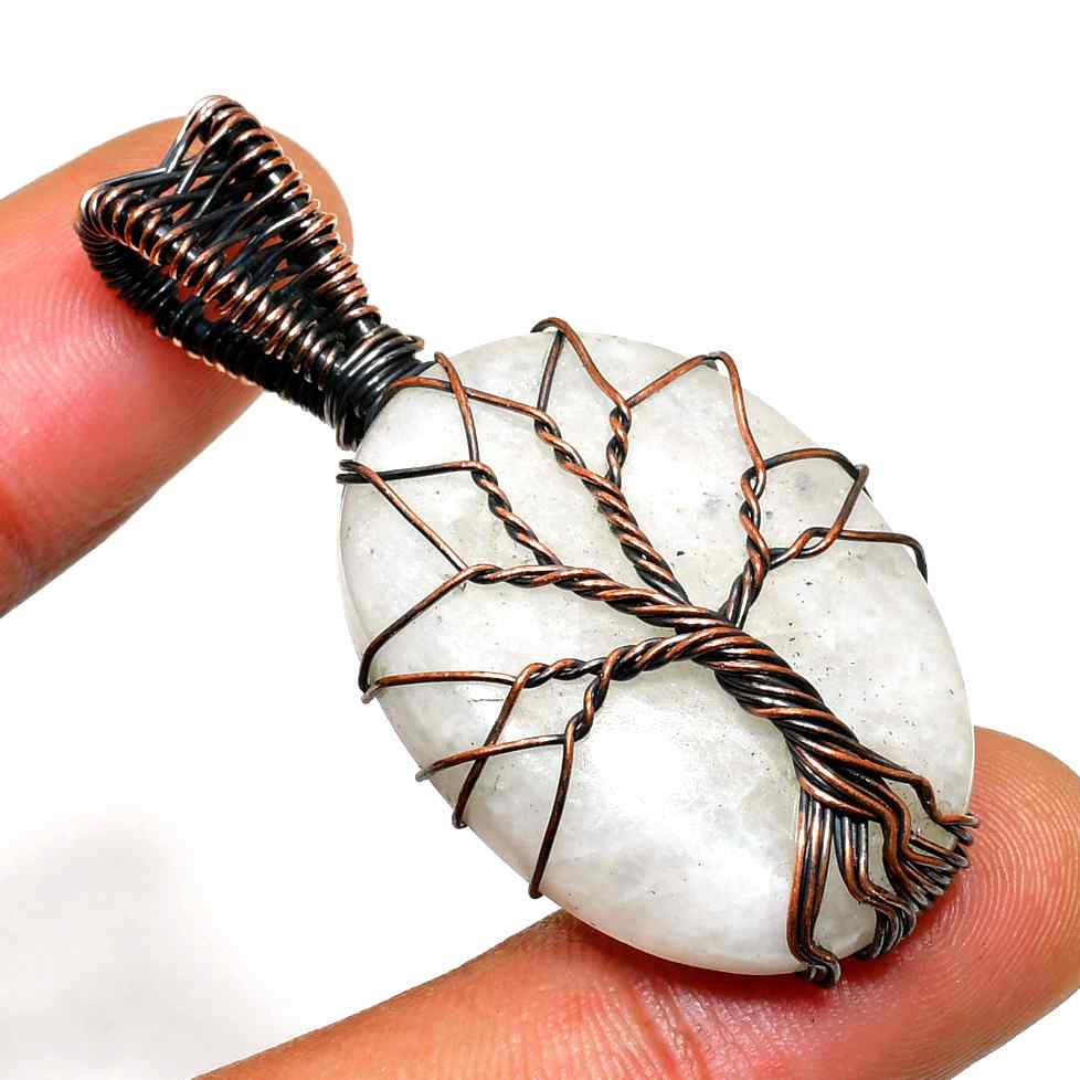 Luna Arbor – Moonstone Copper Pendant