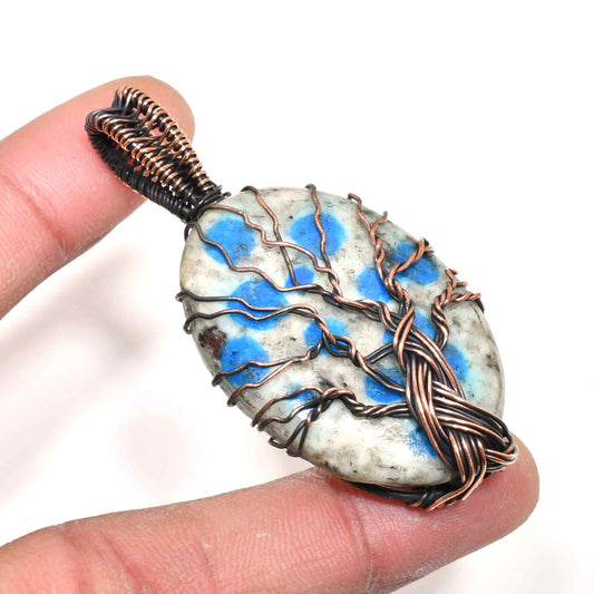 Aurora’s Insight – Lapis Lazuli Copper Pendant