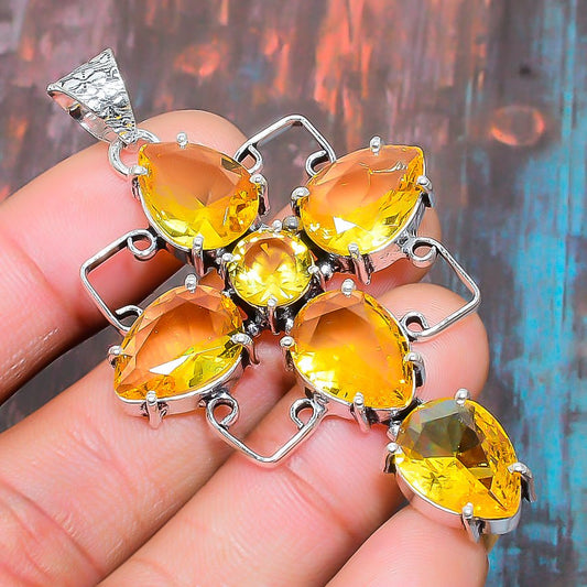 Aurora’s Glow – Sterling Silver Citrine Pendant