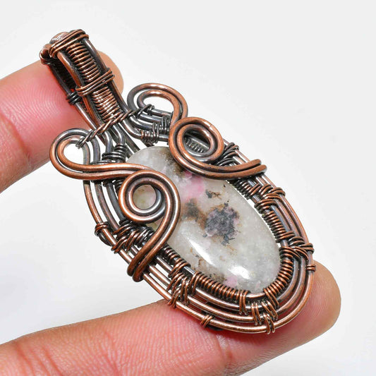 Gaia’s Grace – Antique Copper Gemstone Pendant
