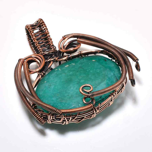 Serenity’s Embrace – Amazonite Copper Pendant