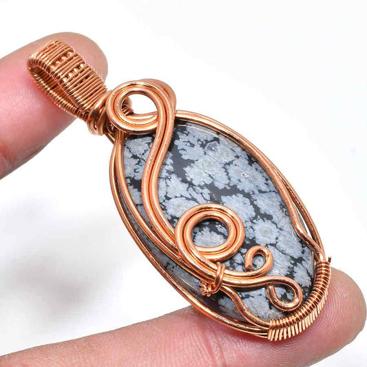 Gaia’s Embrace – Copper & Stone Pendant