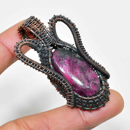 Ember’s Embrace – Rubellite Copper Pendant