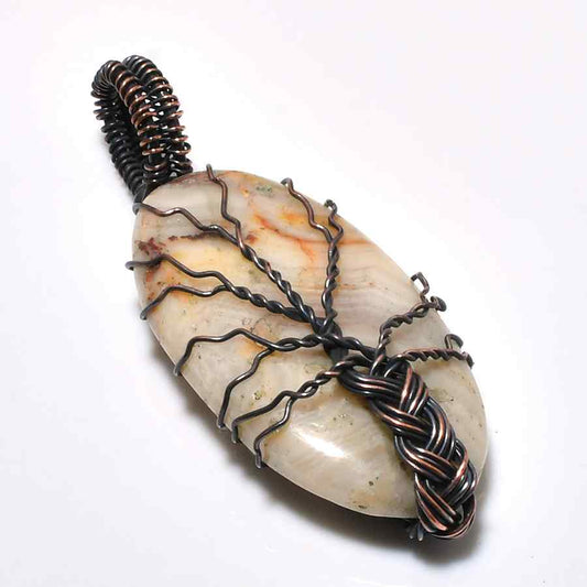 Grove of Tranquility – Oxidized Copper Crystal Pendant