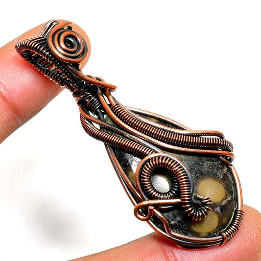 Gaia’s Anchor – Oxidized Copper & Grounding Stone Pendant