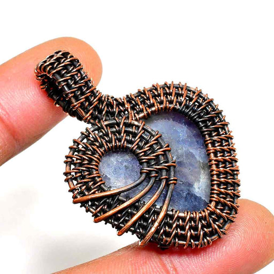 Ezra’s Veil – Amethyst Copper Pendant