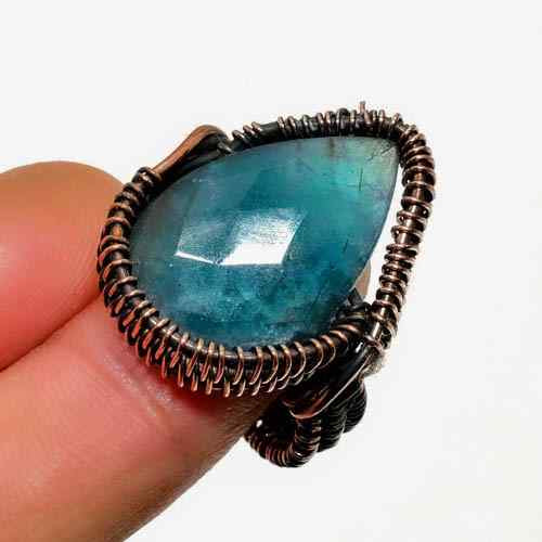 Tranquil Tide – Aqua Aura Copper Ring