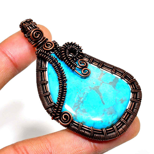 Azure Dreams – Turquoise Copper Pendant