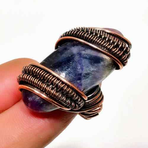 Clarity’s Embrace – Fluorite & Copper Ring