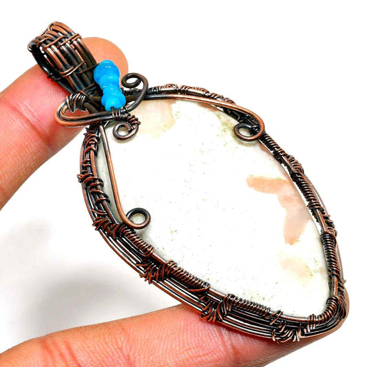 Gaia’s Embrace – Copper-Wrapped Stone Pendant