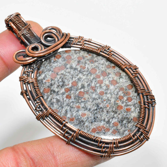 Gaia’s Anchor – Oxidized Copper Stone Pendant