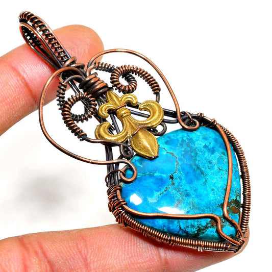 Tranquil Talisman – Turquoise & Copper Pendant
