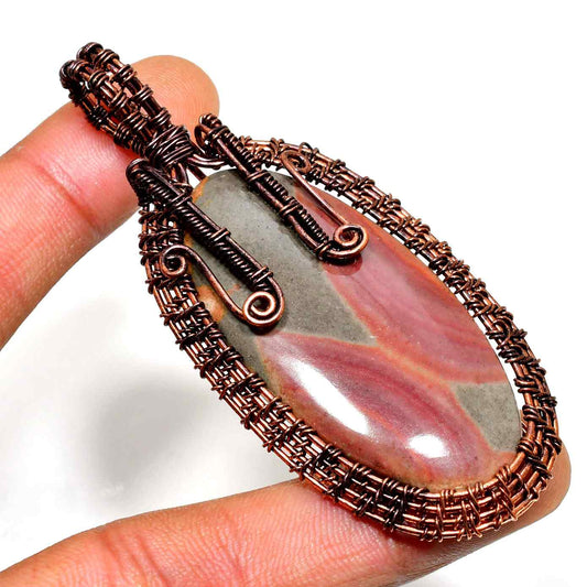 Terra’s Embrace – Jasper & Copper Pendant