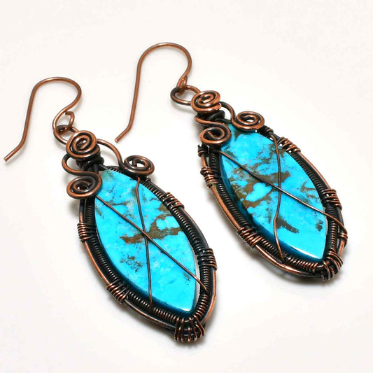 Azure Dream – Turquoise Copper Earrings