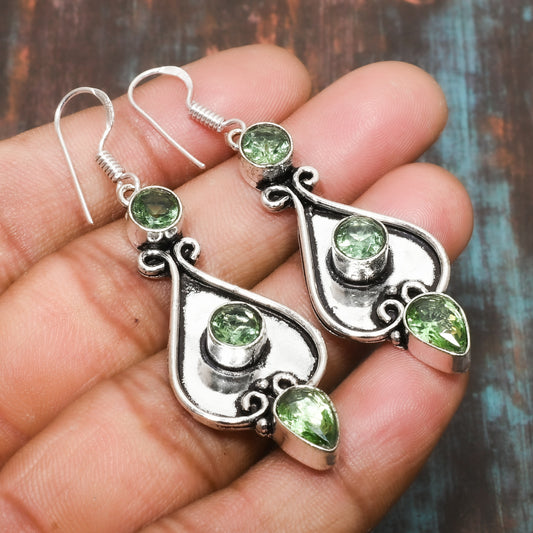 Eden’s Glow – Sterling Silver Peridot Earrings