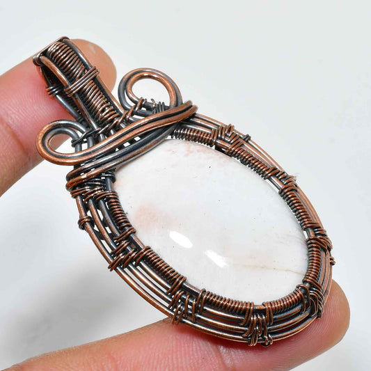 Serenity’s Light – White Quartz Copper Pendant