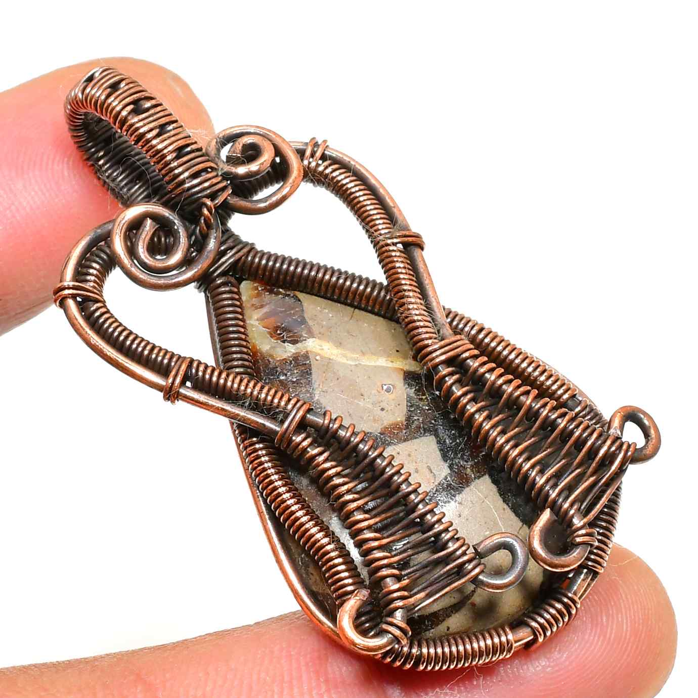 Terra’s Embrace – Jasper Copper Pendant