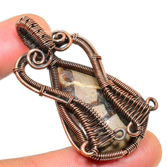 Terra’s Embrace – Jasper Copper Pendant