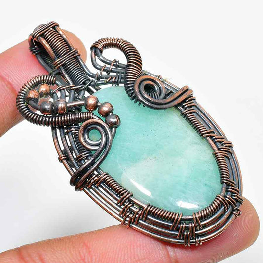 Aurora’s Embrace – Turquoise & Antique Silver Pendant